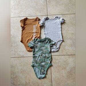 Set Of Three Baby Boy One Pieces Size 6-9m